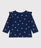 Blusa a maniche lunghe in cotone con stampa a fiori neonato blu MEDIEVAL/bianco MULTICO
