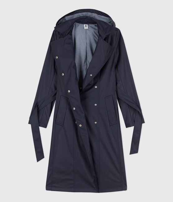 Trench con cappuccio donna blu SMOKING