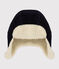 Colbacco in misto velluto e sherpa bambino blu SMOKING