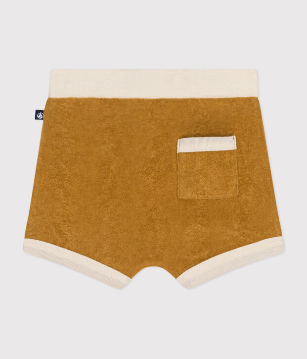 Shorts beb&egrave; in spugna giallo
