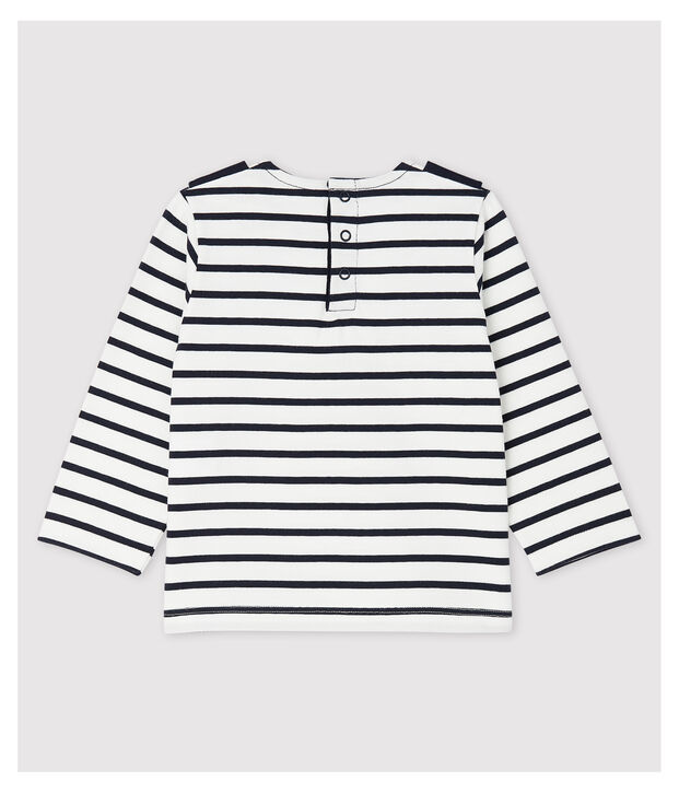 Marini&egrave;re creativa in jersey beb&egrave; femmina bianco/blu