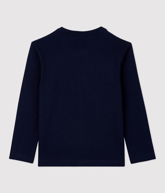 T-shirt in cotone biologico bambina / bambino blu SMOKING
