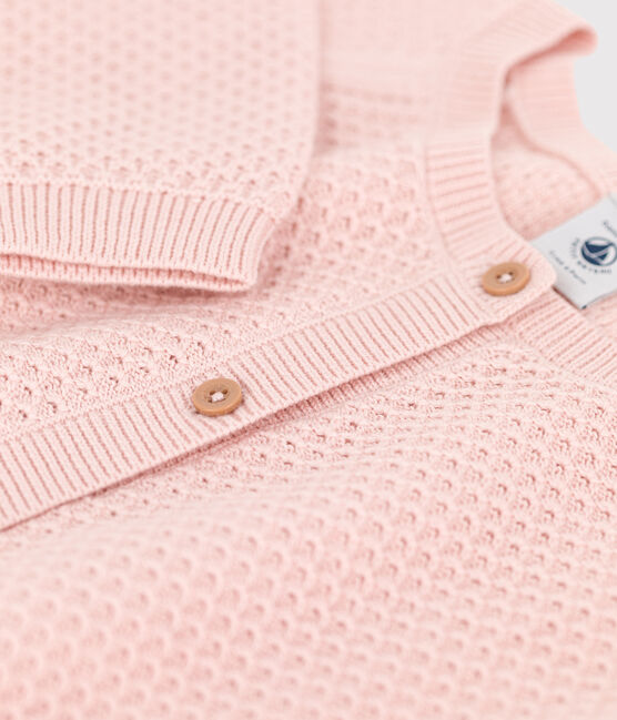 Cardigan in cotone bambina rosa SALINE