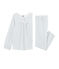 Pigiama bambina a costine bianco MARSHMALLOW/blu CONTES