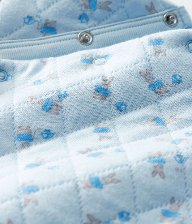 Tutina lunga beb&egrave; unisex in tubique blu/multicolore
