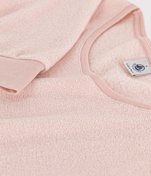 Pigiama donna in spugna bouclette rosa