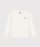 T-shirt a maniche lunghe a costine bambina/bambino bianco MARSHMALLOW