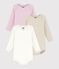 Set di body a maniche lunghe in cotone tinta unita neonato multicolore