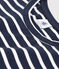 T-shirt LE DROIT girocollo in cotone Donna blu SMOKING/bianco MARSHMALLOW