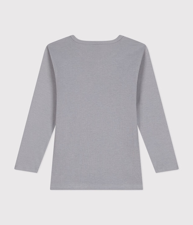 Tee-shirt manches longues en coton enfant grigio