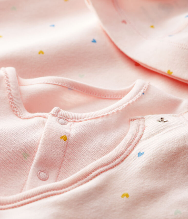 Cofanetto regalo nascita neonata a costine multicolore