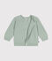 Cardigan in tricot di cotone bebè verde HERBIER