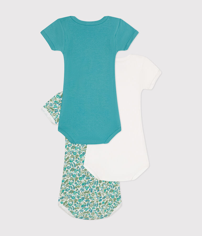 Confezione da 3 body beb&egrave; a maniche corte in cotone multicolore