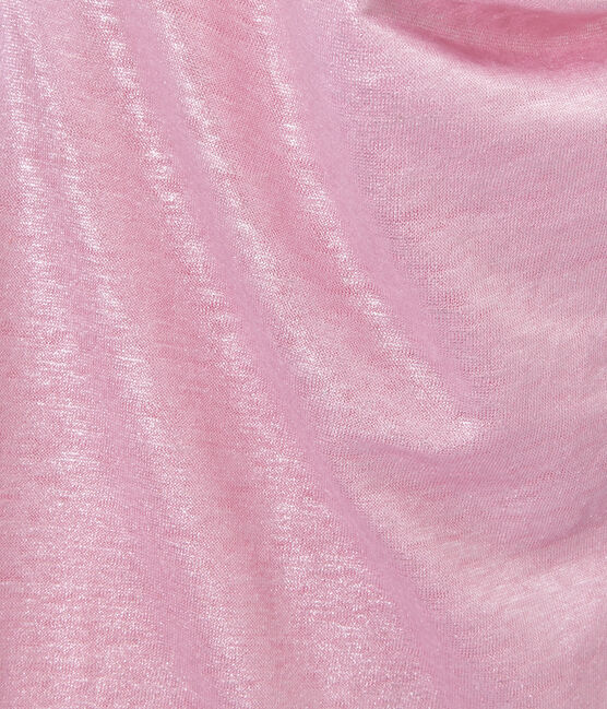 Top donna in lino iridescente rosa BABYLONE/grigio ARGENT