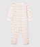 Tutina pigiama bebè Petit Bateau Je t'aime in cotone bianco MARSHMALLOW/rosso TERKUIT