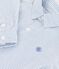 Camicia in cotone a righe bambino blu/blu