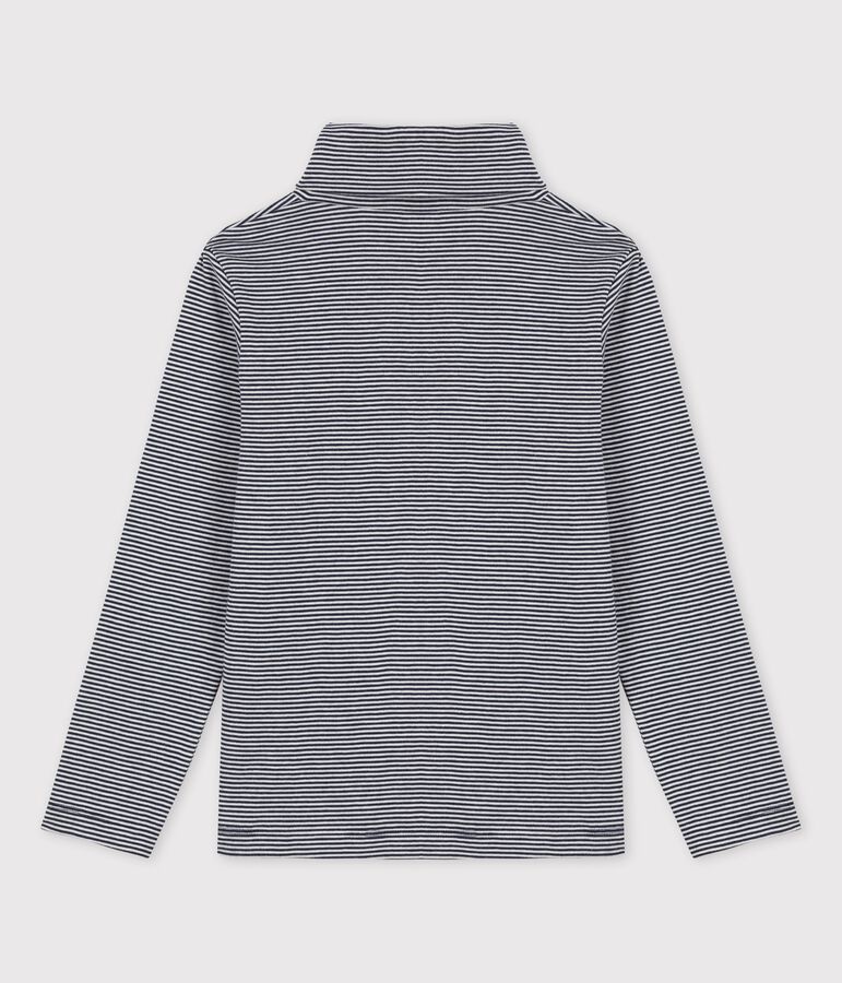 Sottogiacca in cotone bambina/bambino blu/bianco