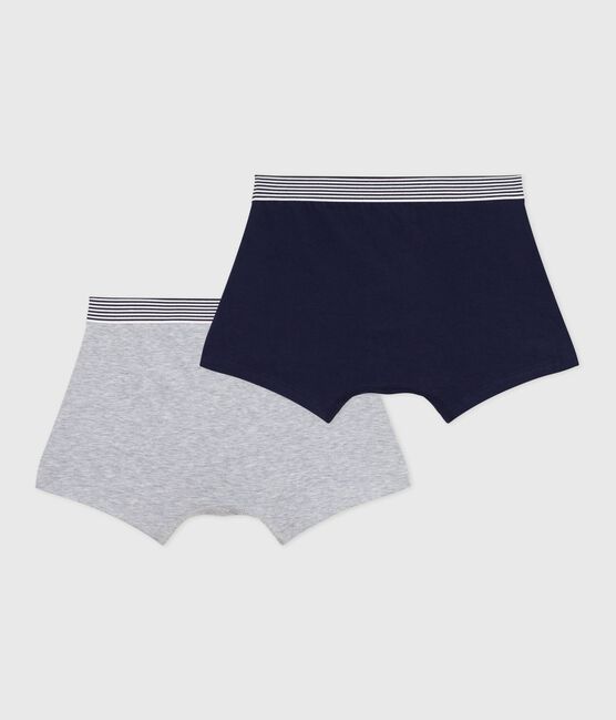 Set di boxer in cotone ed elastan tinta unita bambino variante 1