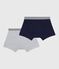 Set di boxer in cotone ed elastan tinta unita bambino variante 1