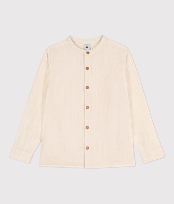 Camicia in garza di cotone bambino ecru AVALANCHE