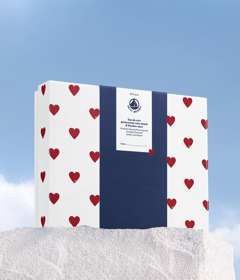 COFANETTO REGALO NASCITA PROFUMO E DOUDOU bianco/bianco