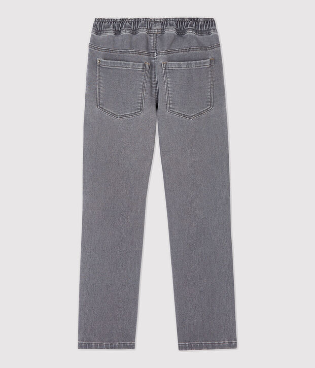 Pantalone regular bambino in denim grigio