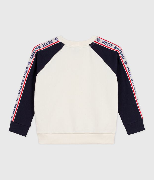 Felpa in cotone bambino ecru