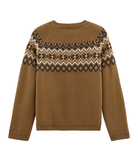 Pull bambina marrone BRINDILLE/bianco MULTICO