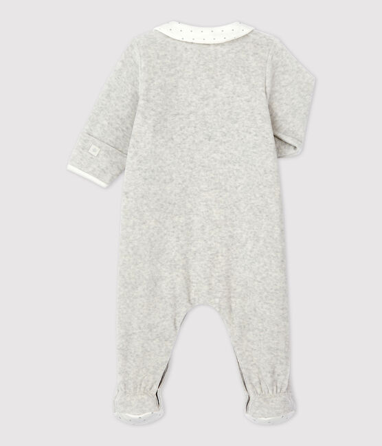 Tutina pigiama bebè in cotone biologico grigio BELUGA CHINE