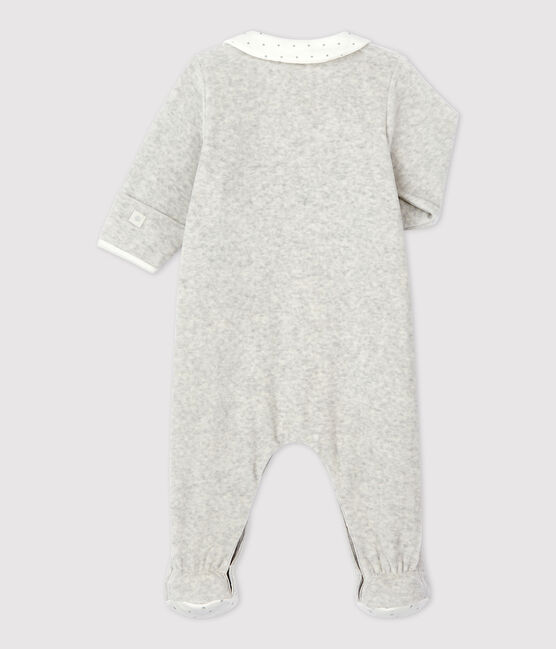 Tutina pigiama bebè in cotone biologico grigio BELUGA CHINE