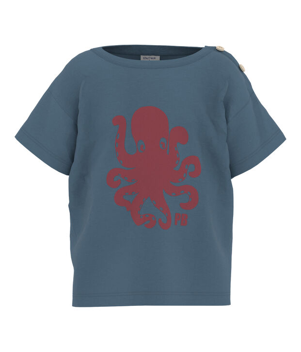 T-shirt beb&egrave; a maniche corte beb&egrave; in jersey con motivo blu