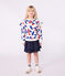 Felpa in cotone stampato bambino ecru/multicolore