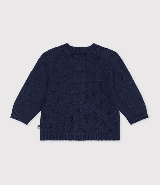 Cardigan in maglia di misto lana e cotone tinta unita neonato SOIR