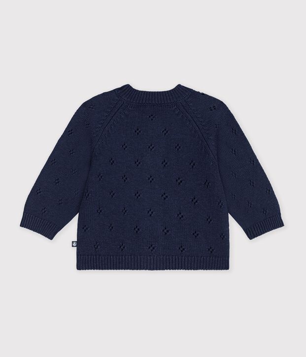 Cardigan in maglia di misto lana e cotone tinta unita neonato SOIR