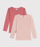 Set di 2 T-shirt in cotone traforato tinta unita bambino variante 1