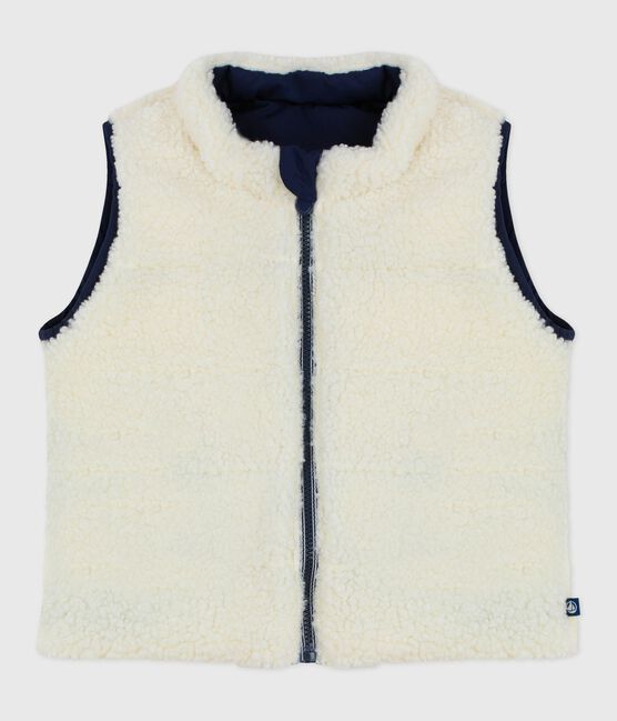 Piumino senza maniche double face neonato blu SMOKING/ MILK
