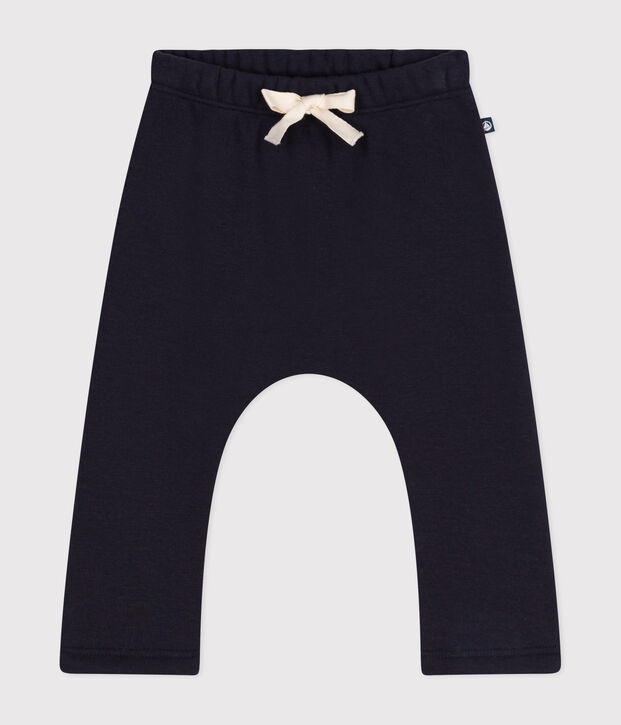 Pantaloni beb&egrave; in tessuto felpato morbido e caldo blu