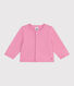 Cardigan in cotone tinta unita neonato