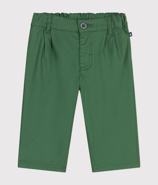 Pantaloni in serge neonato verde PALMERAIE