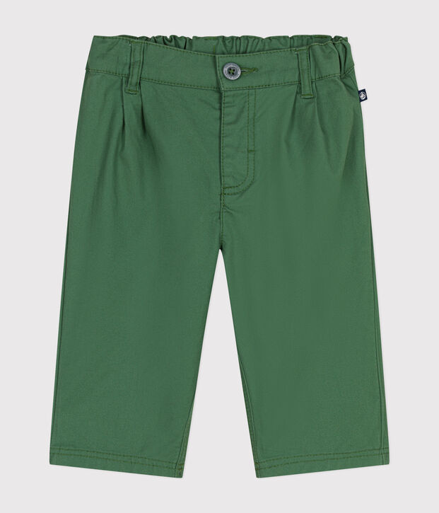 Pantaloni in serge neonato verde