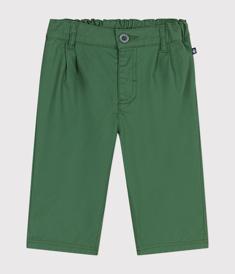 Pantaloni in serge neonato verde