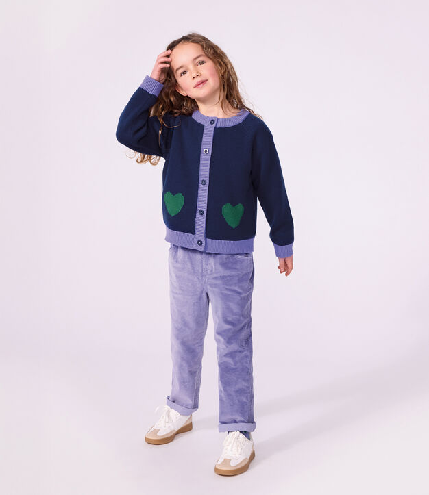 Pantaloni in velluto bambino viola