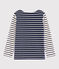 T-shirt maniche lunghe in jersey bambina bianco MARSHMALLOW/blu SMOKING