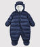 Tutina imbottita bebè femmina/maschietto blu SMOKING/bianco MARSHMALLOW