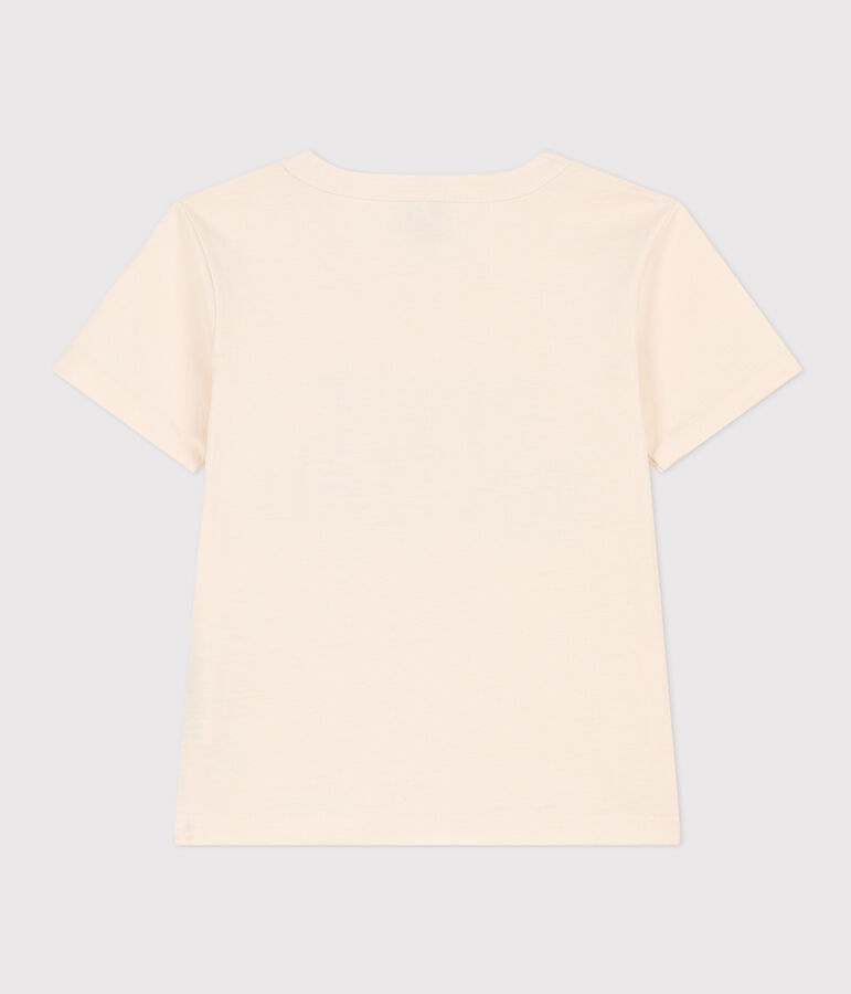 T-shirt  maniche corte in cotone bambino ecru
