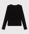 Cardigan in cotone tinta unita donna nero