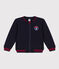 Letter jacket in jersey spesso per bambino blu SMOKING