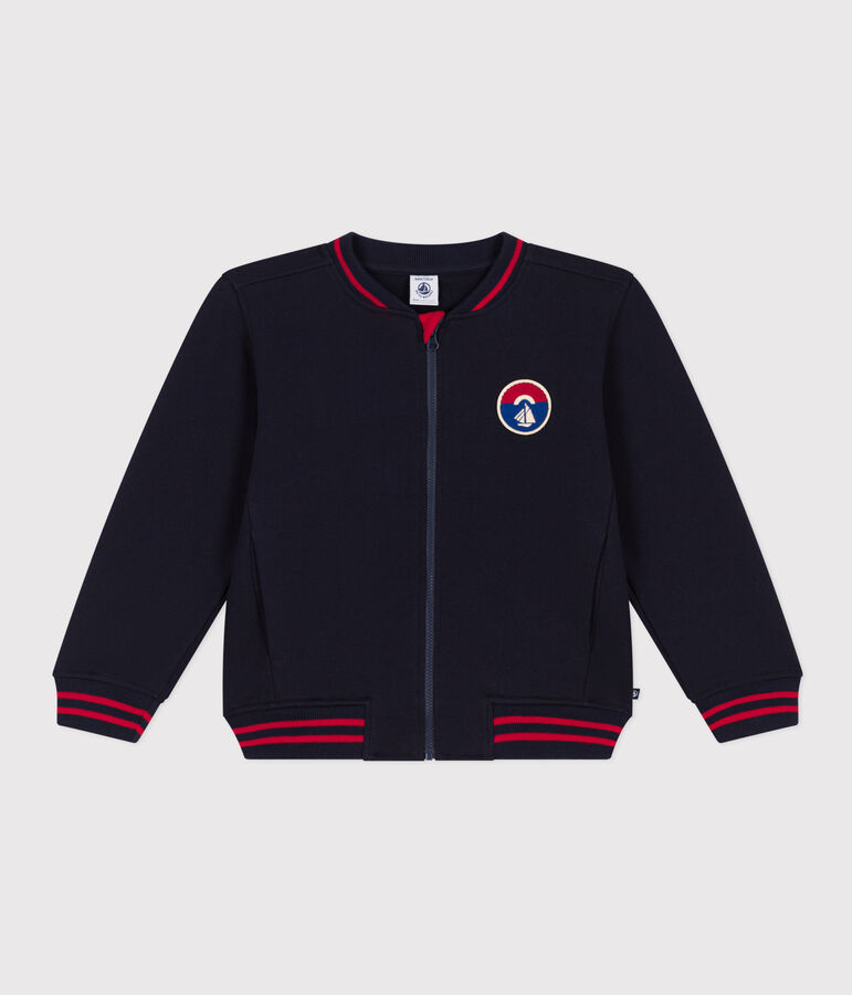 Letter jacket in jersey spesso per bambino blu SMOKING