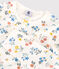 Pigiama fiori bambina in cotone bianco MARSHMALLOW/bianco MULTICO