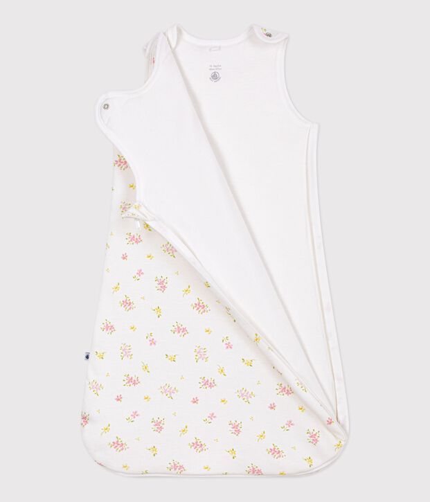 Sacco nanna neonato in cotone con stampa a fiori TOG 1,5 bianco/multicolore